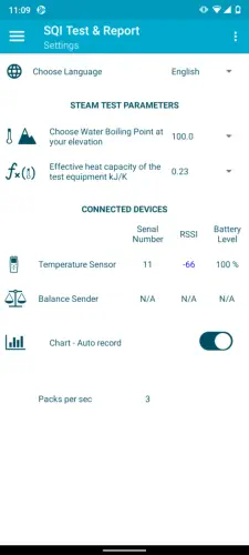 SQI Android App - Settings Page