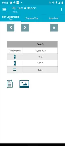 SQI Android App - NC Tests Page